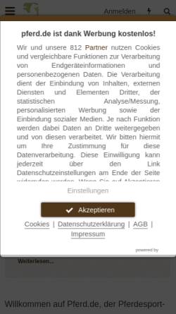 Vorschau der mobilen Webseite www.reitforum.de, Reitforum.de