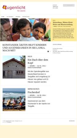 Vorschau der mobilen Webseite www.augenlicht-fuer-ceylon.de, Augenlicht für Ceylon e.V.