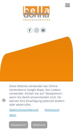 Vorschau der mobilen Webseite www.belladonna-konstanz.de, Belladonna-Konstanz e.V.