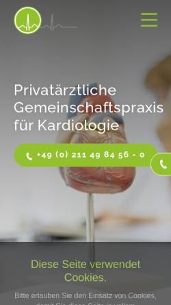 Vorschau der mobilen Webseite www.kardio-aerzte.de, Privatärztliche Gemeinschaftspraxis für Kardiologie