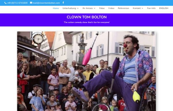 Vorschau von www.clowntombolton.com, Clown Tom Bolton