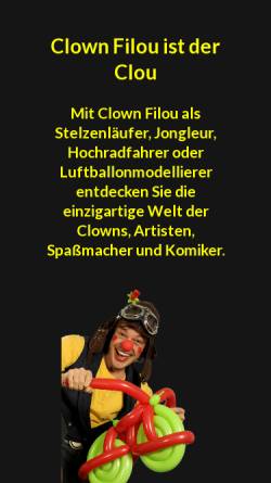 Vorschau der mobilen Webseite www.clown-filou.de, Filou