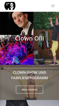 Vorschau der mobilen Webseite www.clown-olli.de, Olli