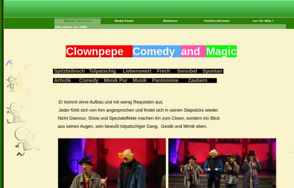 Vorschau von www.clownpepe.de, Pepe