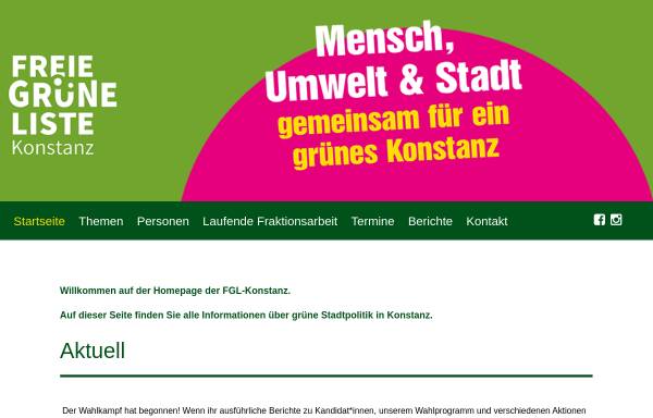Vorschau von fgl-konstanz.de, Freie Grüne Liste Konstanz