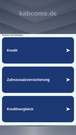 Vorschau der mobilen Webseite www.kabcoms.de, Die Kabcoms