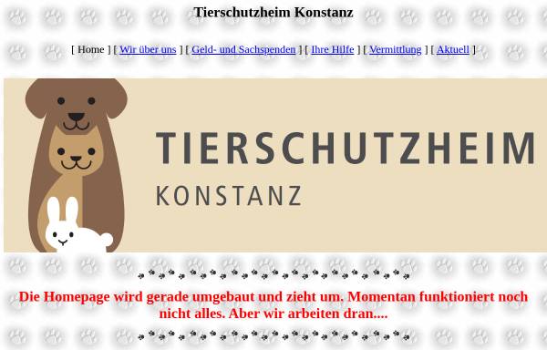 Vorschau von www.tierschutzheim.de, Tierschutzverein Konstanz und Umgebung e.V.