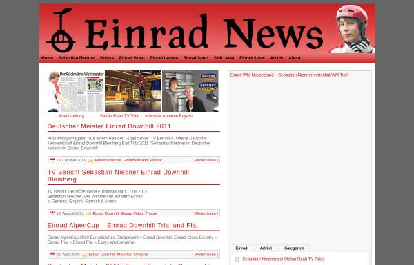 Vorschau von www.einradnews.de, Einrad News, Barbara Niedner