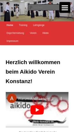 Vorschau der mobilen Webseite aikido-konstanz.de, Aikido Verein Konstanz e.V.