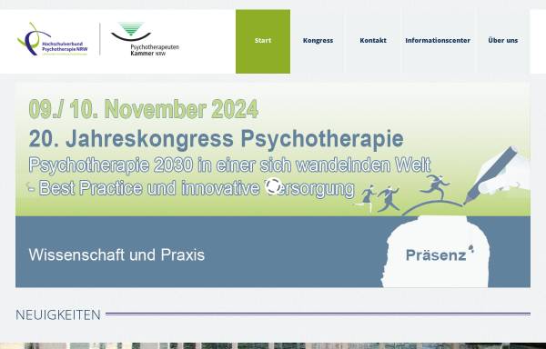 Vorschau von www.unifortbildung-psychotherapie.de, Hochschulverband Psychotherapie NRW