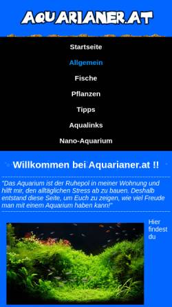 Vorschau der mobilen Webseite www.aquarianer.at, Aquarianer.at