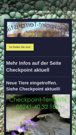 Vorschau der mobilen Webseite www.cp-terra.de, Checkpoint Terraristik