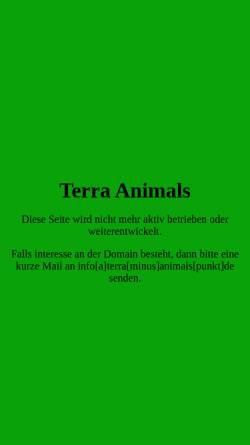 Vorschau der mobilen Webseite www.terra-animals.de, Terra Animals