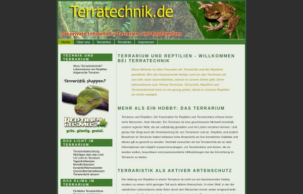 Vorschau von www.terratechnik.de, Terrarien-Technik-Page