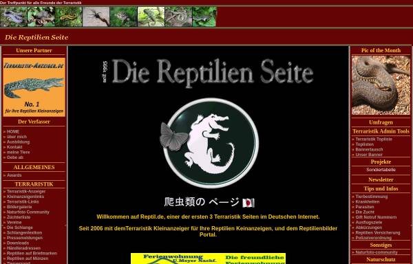 Vorschau von www.reptil.de, Terraristik Treffpunkt