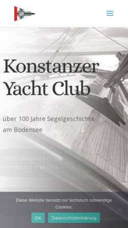 Vorschau der mobilen Webseite www.kyc-konstanz.de, Konstanzer Yacht Club e. V.