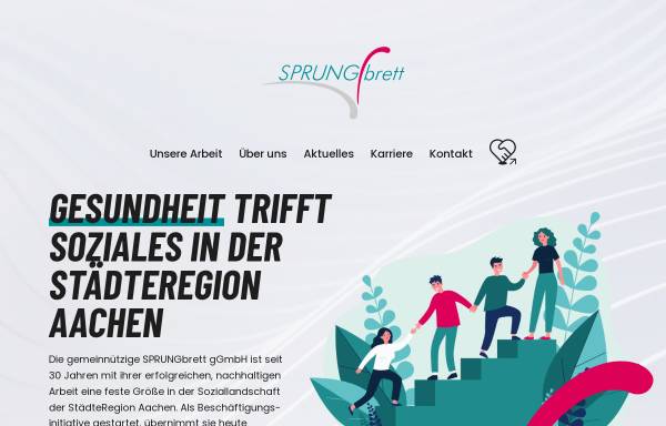 Vorschau von www.sprungbrett-ggmbh.de, SPRUNGbrett Beschäftigungsinitiative für den Kreis Aachen gGmbH