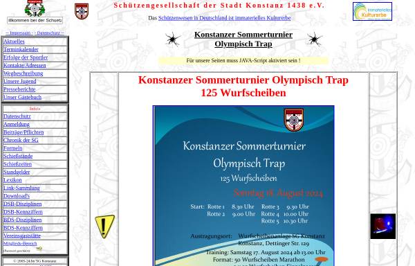 Vorschau von www.sgkonstanz.de, Schützengesellschaft der Stadt Konstanz 1438 e.V.
