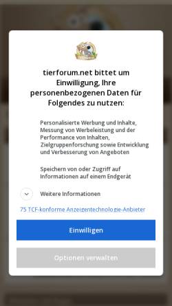 Vorschau der mobilen Webseite www.kleintier-forum.de, Kleintier Forum