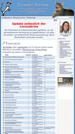 Vorschau der mobilen Webseite www.tierarzt-entner.at, Tierforum von Tierärztin Mag.med.vet. Anna Entner