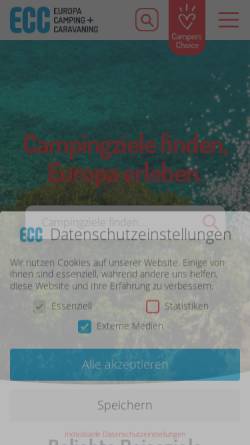 Vorschau der mobilen Webseite www.ecc-campingfuehrer.de, ECC-Campingführer