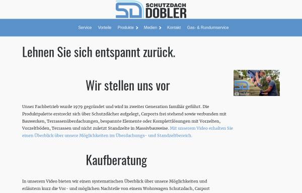 Vorschau von www.doblerdach.de, Wohnwagen Schutzdach Dobler