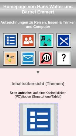 Vorschau der mobilen Webseite www.hbemmert.de, Hans Walter / Bärbel Emmert