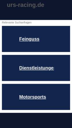 Vorschau der mobilen Webseite www.urs-racing.de, URS-Racing