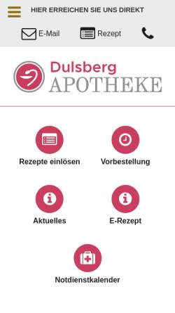 Vorschau der mobilen Webseite www.dulsberg-apotheke.de, Dulsberg Apotheke