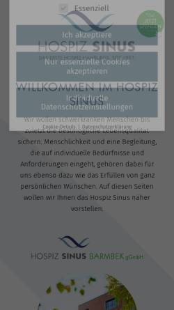 Vorschau der mobilen Webseite hospiz-sinus.de, Hospiz Sinus