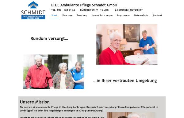 Vorschau von pflegedienstschmidt.de, Pflegedienst Schmidt