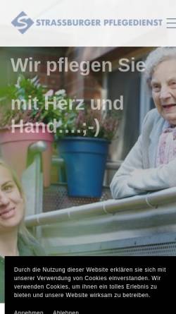 Vorschau der mobilen Webseite www.pflege-zuhaus.de, Strassburger Pflegedienst