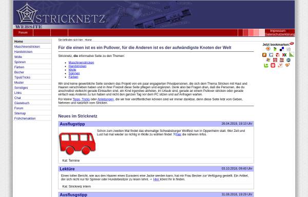Vorschau von www.stricknetz.net, Alles übers Stricken