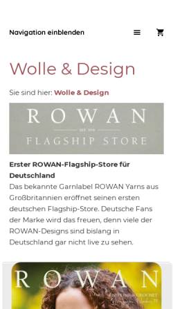 Vorschau der mobilen Webseite www.wolleunddesign.de, Wolle + Design, Maria Weddewer