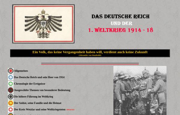 Vorschau von www.deutschland14-18.de, Das Deutsche Reich und der 1.Weltkrieg von 1914-1918
