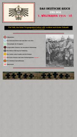 Vorschau der mobilen Webseite www.deutschland14-18.de, Das Deutsche Reich und der 1.Weltkrieg von 1914-1918