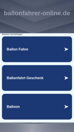 Vorschau der mobilen Webseite www.ballonfahrer-online.de, Ballonfahrer-online.de