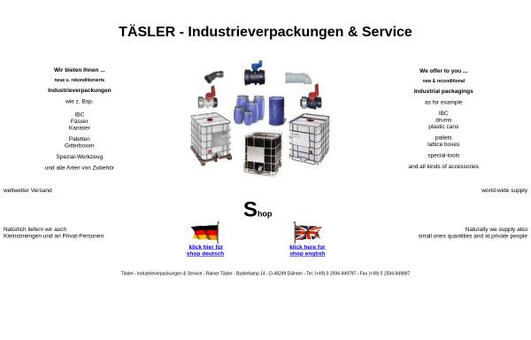 Vorschau von www.wagirat.de, Täsler - Industrieverpackungen & Service, Inh. Rainer Täsler
