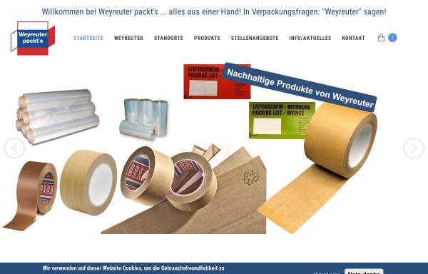 Vorschau von www.weyreuter.de, Weyreuter packt's GmbH