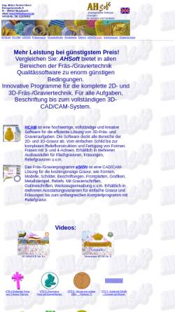 Vorschau der mobilen Webseite www.ahsoftgravur.de, AHSoft Ing.-Büro Armin Horn