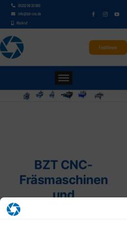 Vorschau der mobilen Webseite www.bzt-cnc.de, Bothur Zerspanungstechnik OHG