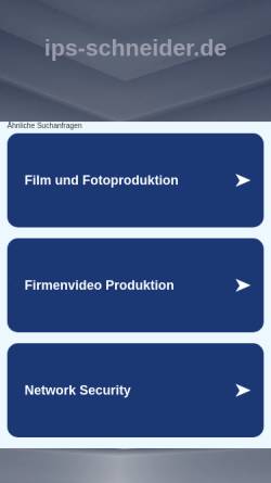 Vorschau der mobilen Webseite www.ips-schneider.de, IPS Ingenieurbüro Peter Schneider