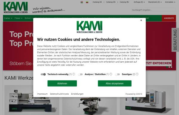 Vorschau von www.kami-maschinen.de, Kami GmbH