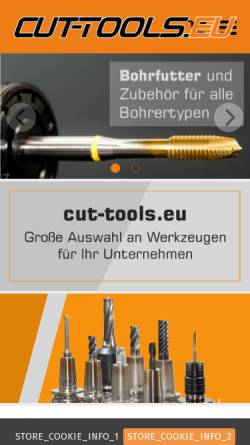 Vorschau der mobilen Webseite www.cut-tools.de, KW-Tools, Inh. Kurt Weppert