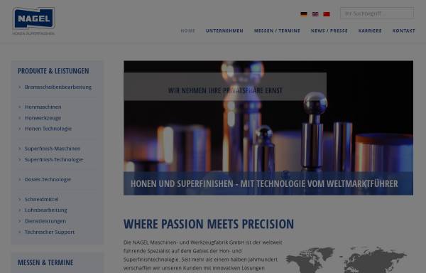 Vorschau von www.nagel.com, Nagel Maschinen- und Werkzeugfabrik GmbH