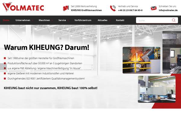 Vorschau von www.volmatec.de, Volmatec CNC-Werkzeugmaschinen GmbH & Co. KG