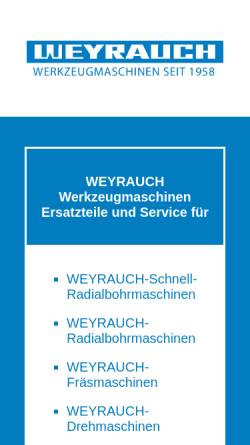 Vorschau der mobilen Webseite www.weyrauch-maschinen.de, Weyrauch GmbH + Co. KG