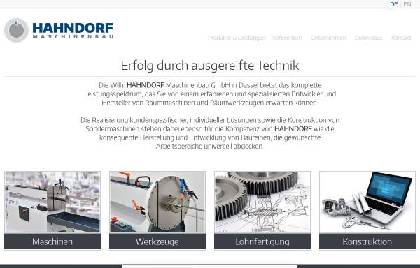 Vorschau von www.hahndorf.com, Wilh. Hahndorf Maschinenbau GmbH