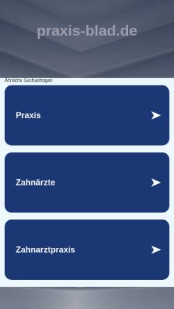Vorschau der mobilen Webseite www.praxis-blad.de, Dr. med. Peter Blad
