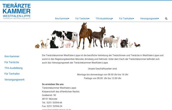 Vorschau von www.tieraerztekammer-wl.de, Tierärztekammer Westfalen-Lippe